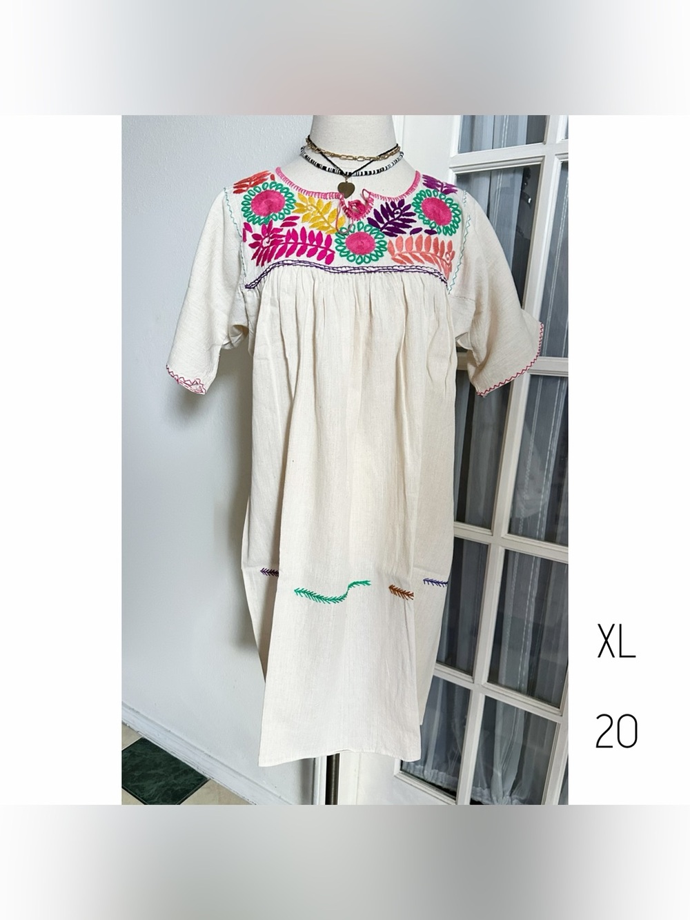 Mexican Aguacatenango Tunic Dress L/XL